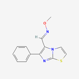 molecular formula C13H11N3OS B2556565 6-苯基咪唑并[2,1-b][1,3]噻唑-5-甲醛O-甲基肟 CAS No. 338395-44-1