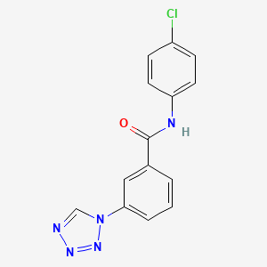 molecular formula C14H10ClN5O B2556577 N-(4-chlorophenyl)-3-(tetrazol-1-yl)benzamide CAS No. 557779-44-9