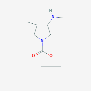 molecular formula C12H24N2O2 B2556584 Tert-butyl 3,3-dimethyl-4-(methylamino)pyrrolidine-1-carboxylate CAS No. 2580217-26-9