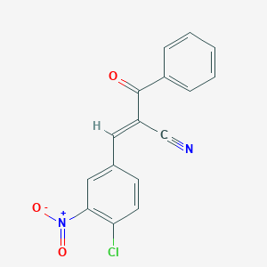 B2556586 3-(4-Chloro-3-nitrophenyl)-2-(phenylcarbonyl)prop-2-enenitrile CAS No. 1025318-05-1