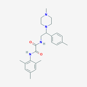 B2556596 N1-mesityl-N2-(2-(4-methylpiperazin-1-yl)-2-(p-tolyl)ethyl)oxalamide CAS No. 898432-72-9