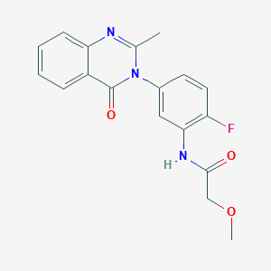 molecular formula C18H16FN3O3 B2556618 N-(2-fluoro-5-(2-methyl-4-oxoquinazolin-3(4H)-yl)phenyl)-2-methoxyacetamide CAS No. 899969-63-2