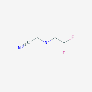 molecular formula C5H8F2N2 B2556652 2-[(2,2-Difluoroethyl)(methyl)amino]acetonitrile CAS No. 1248187-09-8
