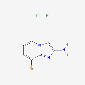 molecular formula C7H7BrClN3 B2556654 8-Bromoimidazo[1,2-a]pyridin-2-amine HCl CAS No. 1509263-23-3; 2089649-15-8