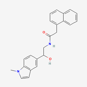 molecular formula C23H22N2O2 B2556660 N-(2-羟基-2-(1-甲基-1H-吲哚-5-基)乙基)-2-(萘-1-基)乙酰胺 CAS No. 2034255-70-2