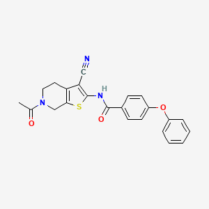 molecular formula C23H19N3O3S B2556664 N-(6-acetyl-3-cyano-5,7-dihydro-4H-thieno[2,3-c]pyridin-2-yl)-4-phenoxybenzamide CAS No. 864858-99-1