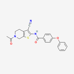 molecular formula C23H19N3O3S B2556664 N-(6-乙酰基-3-氰基-5,7-二氢-4H-噻吩并[2,3-c]吡啶-2-基)-4-苯氧基苯甲酰胺 CAS No. 864858-99-1