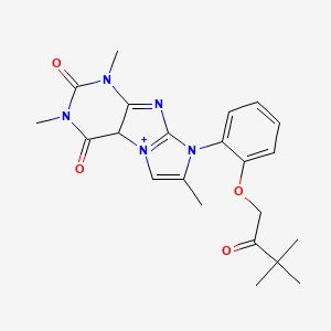 8-[2-(3,3-dimethyl-2-oxobutoxy)phenyl]-1,3,7-trimethyl-1H,2H,3H,4H,8H-imidazo[1,2-g]purine-2,4-dione