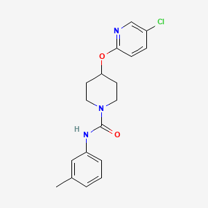 molecular formula C18H20ClN3O2 B2556674 4-((5-氯吡啶-2-基)氧基)-N-(间甲苯基)哌啶-1-甲酰胺 CAS No. 1448134-25-5