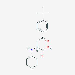 molecular formula C20H29NO3 B2556682 4-(4-叔丁基苯基)-2-(环己基氨基)-4-氧代丁酸 CAS No. 1025063-38-0