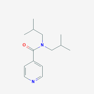 molecular formula C14H22N2O B255669 N,N-bis(2-methylpropyl)pyridine-4-carboxamide 