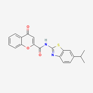 molecular formula C20H16N2O3S B2556691 N-(6-异丙基苯并[d]噻唑-2-基)-4-氧代-4H-色烯-2-甲酰胺 CAS No. 892840-96-9
