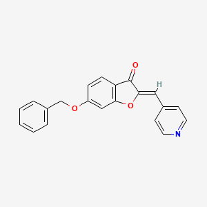 molecular formula C21H15NO3 B2556695 (Z)-6-(苯甲氧基)-2-(吡啶-4-亚甲基)苯并呋喃-3(2H)-酮 CAS No. 620548-51-8