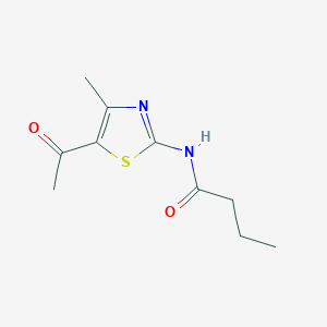 molecular formula C10H14N2O2S B255670 N-(5-acetyl-4-methyl-1,3-thiazol-2-yl)butanamide 