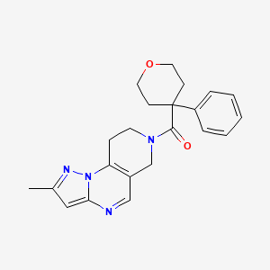 (4-Methyl-2,3,7,11-tetrazatricyclo[7.4.0.02,6]trideca-1(9),3,5,7-tetraen-11-yl)-(4-phenyloxan-4-yl)methanone