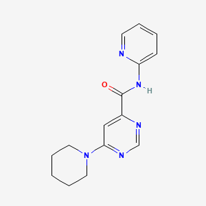 molecular formula C15H17N5O B2556702 6-(piperidin-1-yl)-N-(pyridin-2-yl)pyrimidine-4-carboxamide CAS No. 2034581-77-4