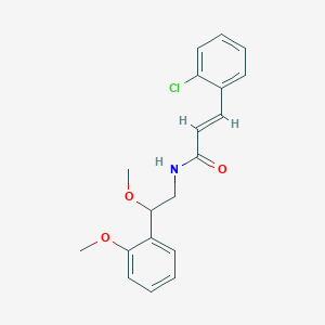 molecular formula C19H20ClNO3 B2556708 (E)-3-(2-chlorophenyl)-N-(2-methoxy-2-(2-methoxyphenyl)ethyl)acrylamide CAS No. 1706499-47-9