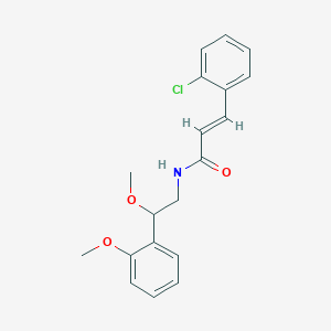 molecular formula C19H20ClNO3 B2556708 (E)-3-(2-氯苯基)-N-(2-甲氧基-2-(2-甲氧基苯基)乙基)丙烯酰胺 CAS No. 1706499-47-9