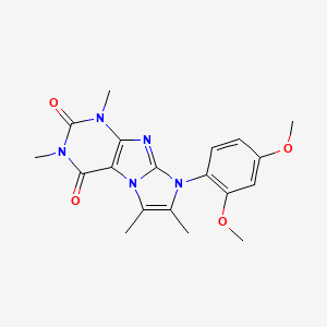 molecular formula C19H21N5O4 B2556711 6-(2,4-二甲氧基苯基)-2,4,7,8-四甲基嘌呤[7,8-a]咪唑-1,3-二酮 CAS No. 887458-19-7
