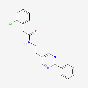 2-(2-chlorophenyl)-N-(2-(2-phenylpyrimidin-5-yl)ethyl)acetamide