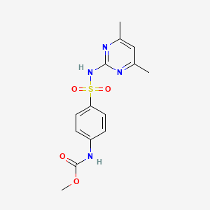 molecular formula C14H16N4O4S B2556723 甲基{4-[(4,6-二甲基嘧啶-2-基)磺酰胺基]苯基}氨基甲酸酯 CAS No. 188558-76-1
