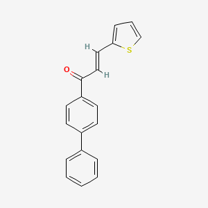 molecular formula C19H14OS B2556725 (E)-1-(4-苯基苯基)-3-噻吩-2-基丙-2-烯-1-酮 CAS No. 6028-90-6