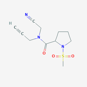 N-(cyanomethyl)-1-methanesulfonyl-N-(prop-2-yn-1-yl)pyrrolidine-2-carboxamide