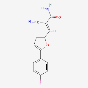 (E)-2-cyano-3-[5-(4-fluorophenyl)furan-2-yl]prop-2-enamide