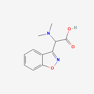 molecular formula C11H12N2O3 B2556745 2-(Benzo[d]isoxazol-3-yl)-2-(dimethylamino)acetic acid CAS No. 1007879-02-8