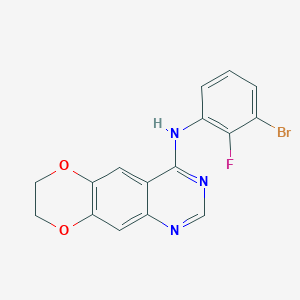 N-(3-Bromo-2-fluorophenyl)-7,8-dihydro-[1,4]dioxino[2,3-g]quinazolin-4-amine