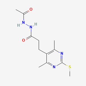 N'-acetyl-3-[4,6-dimethyl-2-(methylsulfanyl)pyrimidin-5-yl]propanehydrazide