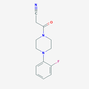 molecular formula C13H14FN3O B2556760 3-[4-(2-Fluorophenyl)piperazin-1-yl]-3-oxopropanenitrile CAS No. 379726-07-5
