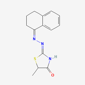 (Z)-2-(2-(3,4-dihydronaphthalen-1(2H)-ylidene)hydrazinyl)-5-methylthiazol-4(5H)-one