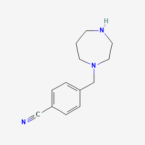 molecular formula C13H17N3 B2556762 4-(1,4-Diazepan-1-ylmethyl)benzonitrile CAS No. 199928-77-3