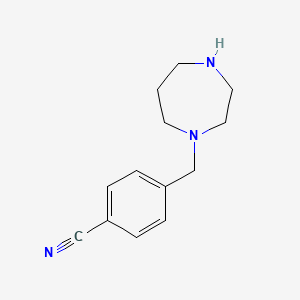 molecular formula C13H17N3 B2556762 4-(1,4-Diazepan-1-ilmetil)benzonitrilo CAS No. 199928-77-3