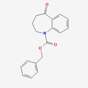 molecular formula C18H17NO3 B2556766 benzyl 5-oxo-2,3,4,5-tetrahydro-1H-1-benzazepine-1-carboxylate CAS No. 1904593-70-9