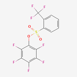 molecular formula C13H4F8O3S B2556768 2,3,4,5,6-Pentafluorophenyl 2-(trifluoromethyl)benzenesulfonate CAS No. 886361-24-6