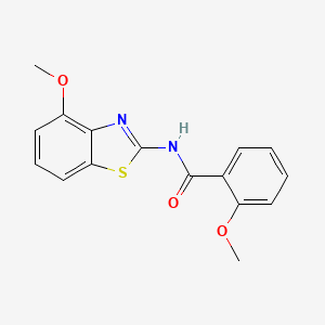 molecular formula C16H14N2O3S B2556771 2-甲氧基-N-(4-甲氧基-2-苯并噻唑基)苯甲酰胺 CAS No. 301858-94-6