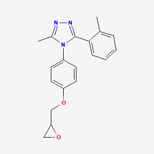 molecular formula C19H19N3O2 B2556779 3-Methyl-5-(2-methylphenyl)-4-[4-(oxiran-2-ylmethoxy)phenyl]-1,2,4-triazole CAS No. 2411284-64-3