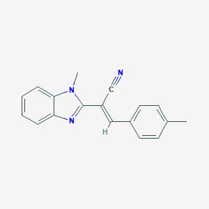 molecular formula C18H15N3 B255679 2-(1-methyl-1H-benzimidazol-2-yl)-3-(4-methylphenyl)acrylonitrile 