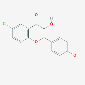 molecular formula C16H11ClO4 B255680 6-Chloro-3-hydroxy-2-(4-methoxyphenyl)chromen-4-one 