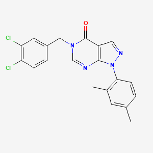 5-[(3,4-Dichlorophenyl)methyl]-1-(2,4-dimethylphenyl)pyrazolo[3,4-d]pyrimidin-4-one