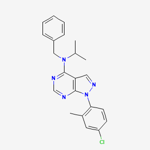 molecular formula C22H22ClN5 B2556813 1-(4-氯-2-甲基苯基)-N-苄基-N-异丙基-1H-吡唑并[3,4-d]嘧啶-4-胺 CAS No. 955306-09-9