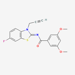 molecular formula C19H15FN2O3S B2556816 (Z)-N-(6-fluoro-3-(prop-2-yn-1-yl)benzo[d]thiazol-2(3H)-ylidene)-3,5-dimethoxybenzamide CAS No. 941917-09-5