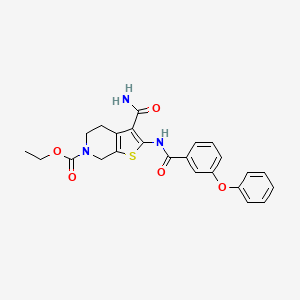 ethyl 3-carbamoyl-2-(3-phenoxybenzamido)-4,5-dihydrothieno[2,3-c]pyridine-6(7H)-carboxylate