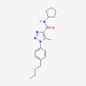 molecular formula C19H26N4O B2556819 1-(4-butylphenyl)-N-cyclopentyl-5-methyl-1H-1,2,3-triazole-4-carboxamide CAS No. 904812-33-5