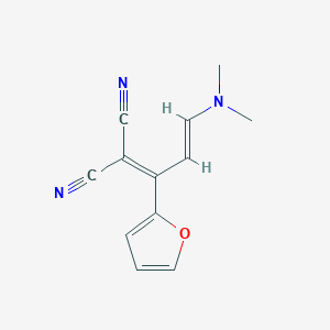 molecular formula C12H11N3O B255682 2-[3-(Dimethylamino)-1-(2-furyl)-2-propenylidene]malononitrile 