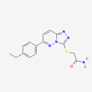 molecular formula C15H15N5OS B2556822 2-((6-(4-Ethylphenyl)-[1,2,4]triazolo[4,3-b]pyridazin-3-yl)thio)acetamide CAS No. 894047-99-5