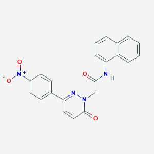 molecular formula C22H16N4O4 B2556826 N-naphthalen-1-yl-2-[3-(4-nitrophenyl)-6-oxopyridazin-1-yl]acetamide CAS No. 922907-48-0