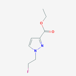 molecular formula C8H11FN2O2 B2556832 1-(2-Fluoro-ethyl)-1H-pyrazole-3-carboxylic acid ethyl ester CAS No. 1198437-43-2